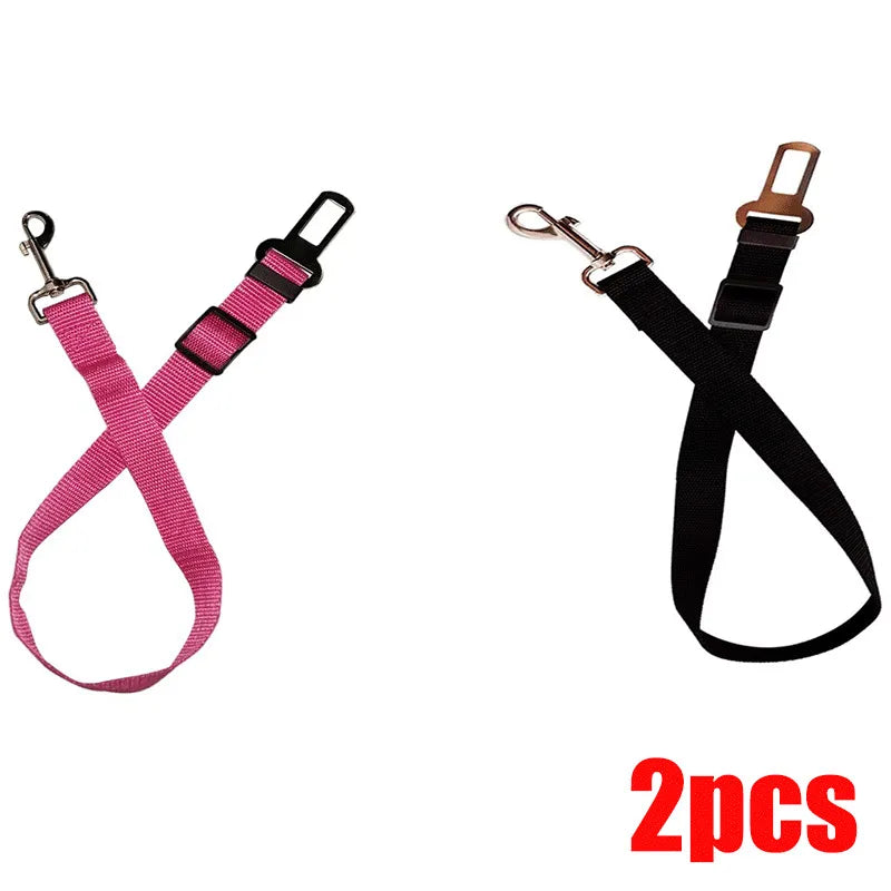 1/2pcs Adjustable Pet Cat Dog Car Seat Belt Pet Seat Vehicle Dog Harness Lead Clip Safety Lever Traction Dog Collars