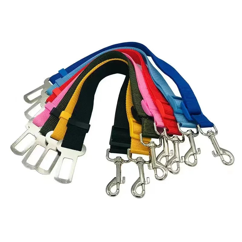 1/2pcs Adjustable Pet Cat Dog Car Seat Belt Pet Seat Vehicle Dog Harness Lead Clip Safety Lever Traction Dog Collars