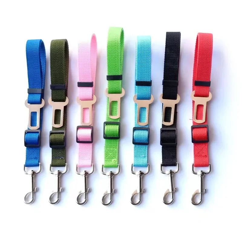 1/2pcs Adjustable Pet Cat Dog Car Seat Belt Pet Seat Vehicle Dog Harness Lead Clip Safety Lever Traction Dog Collars