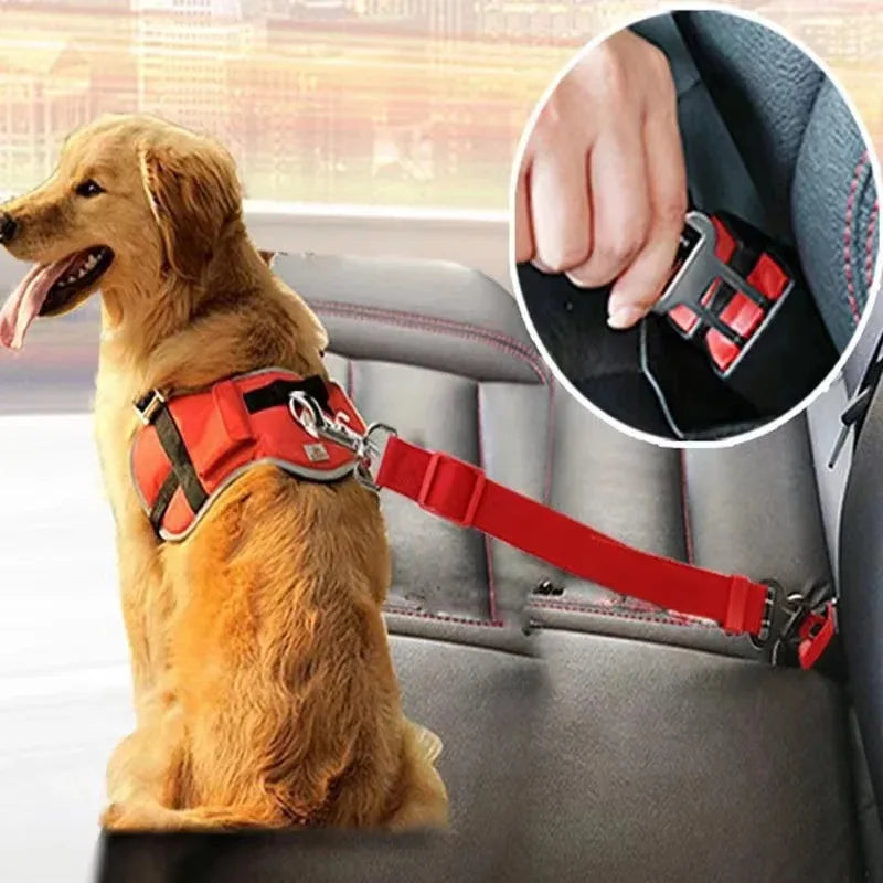 1/2pcs Adjustable Pet Cat Dog Car Seat Belt Pet Seat Vehicle Dog Harness Lead Clip Safety Lever Traction Dog Collars